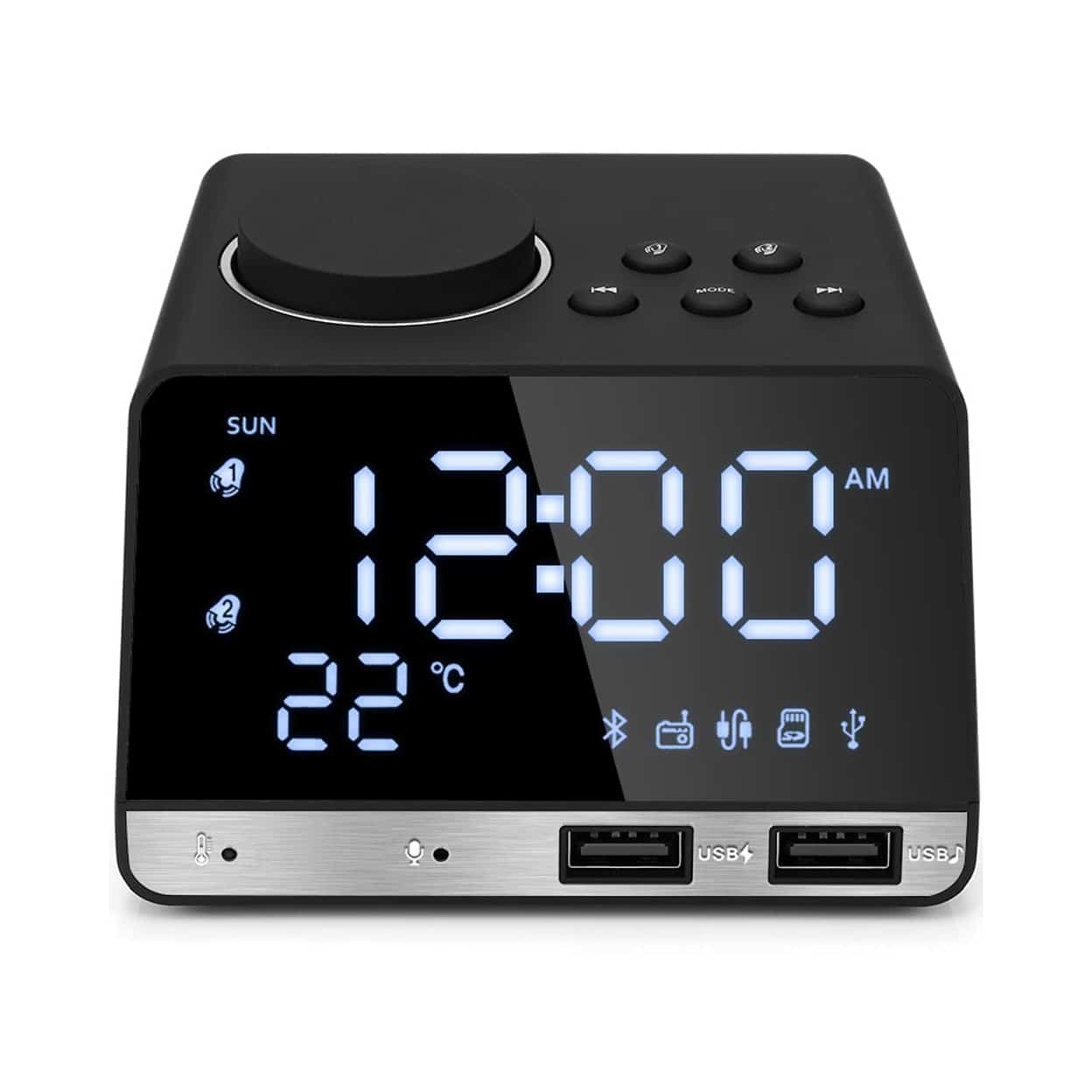 sharper image phone controlled bluetooth alarm clock