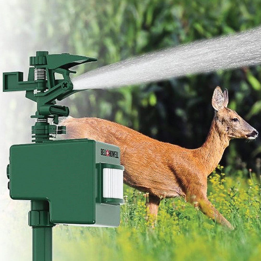 5. Bell Howell Solar Powered Spray Away Motion Activated Animal Repeller  