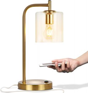 lamp with wireless charging base